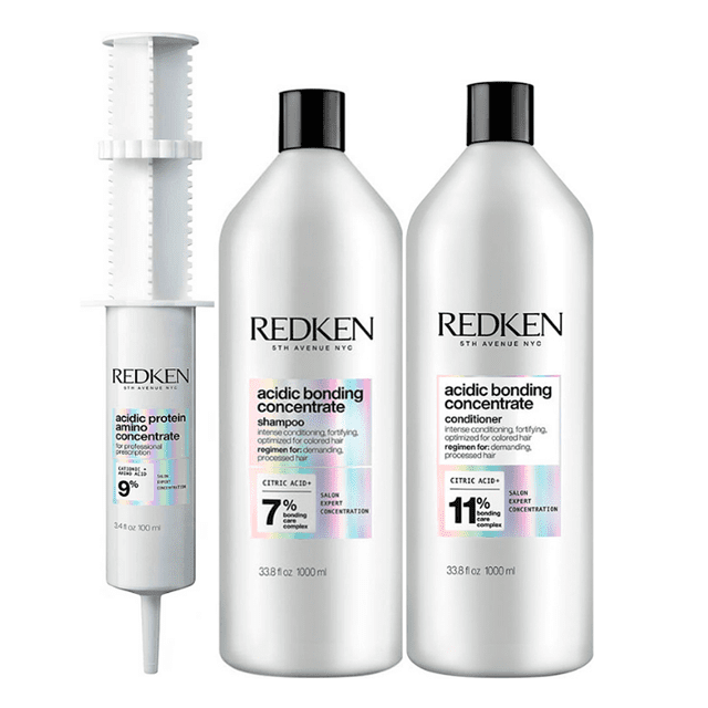 Redken Acidic Bonding Concentrate Shampoo + Condicionador 1L + Protein