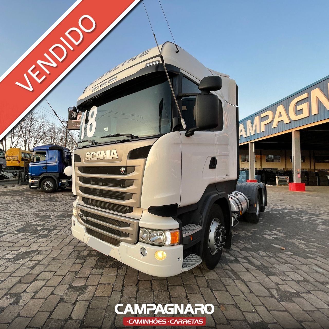 Caminhão Scania R-440 Highline Automático 6X2 Branco - 2018 (Vendido ...