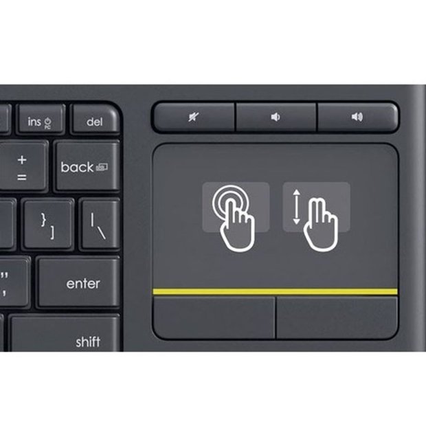Teclado Logitech K400 Plus sem Fio com Touchpad Integrado GRUPO YMA