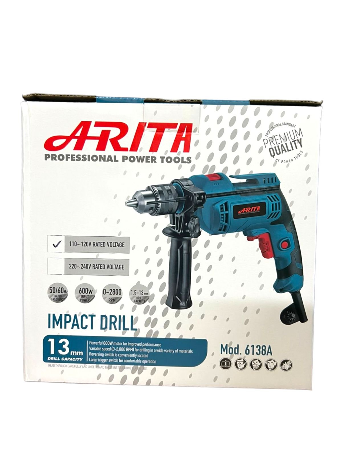 FURADEIRA ARITA IMPACT DRILL 600W MOD.6138A | GRUPO YMA
