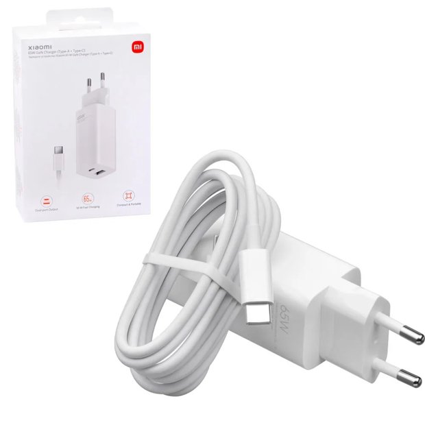 Comprá Cargador Xiaomi AD652GEU 2 en 1 USB/USB-C 65 W - Blanco - Envios a  todo el Paraguay