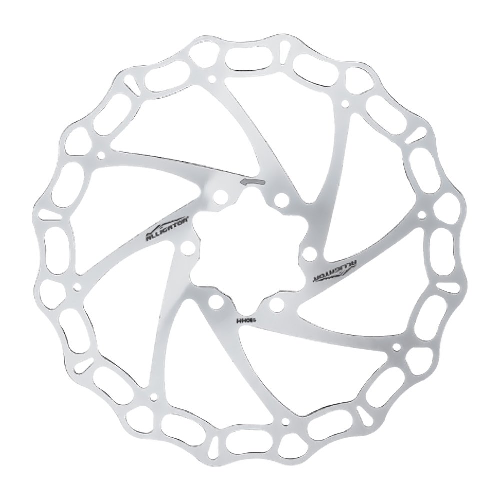 Disques Frein Vélo ALLIGATOR Crown 160/180/203mm - Pour VTT Et Course En Or Titane
