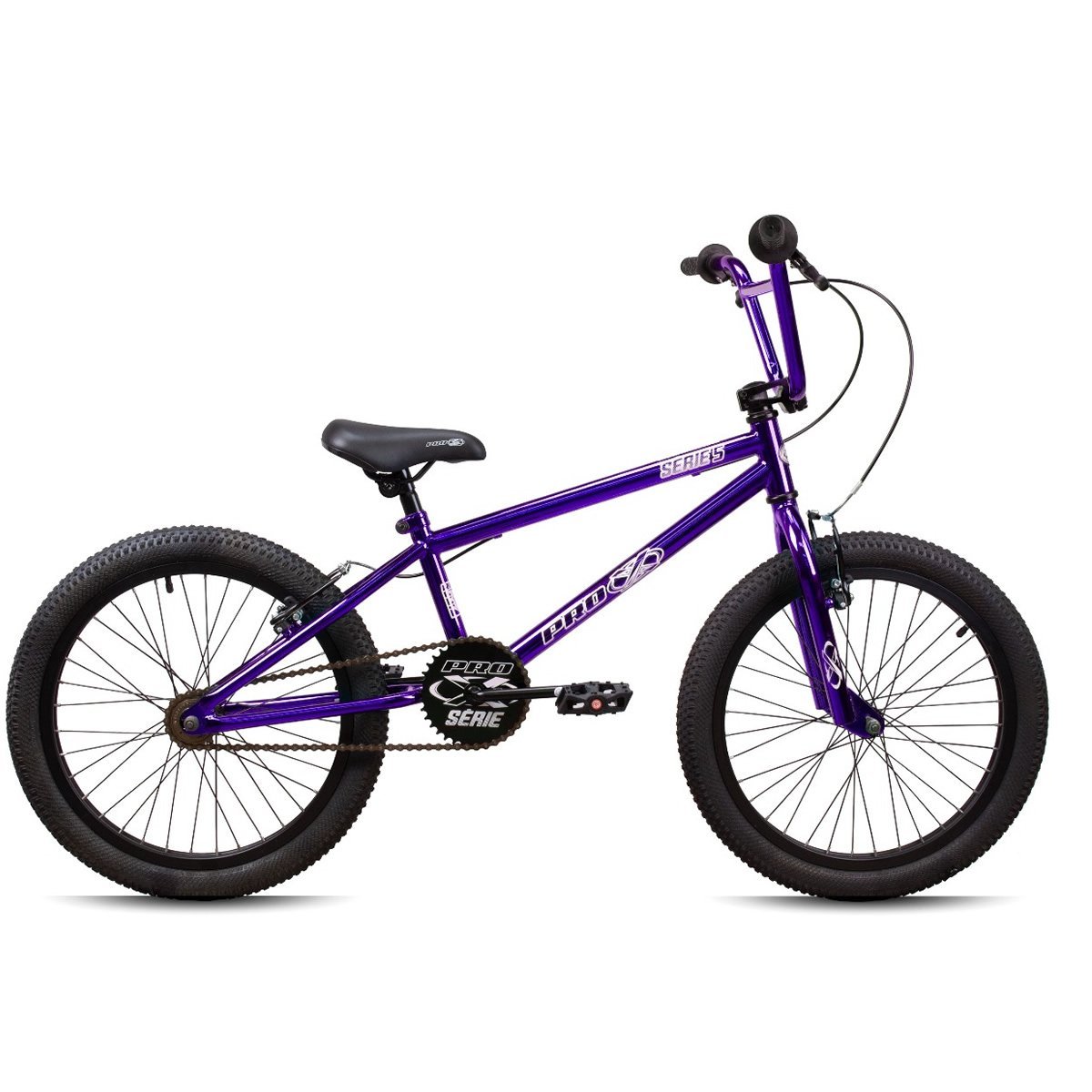 BMX 自転車 パープル 軽量アルミフレーム BICICLETA BMX ARO 20 PRO-X SERIE 5 AÇO PINTURA CROMO ROXO