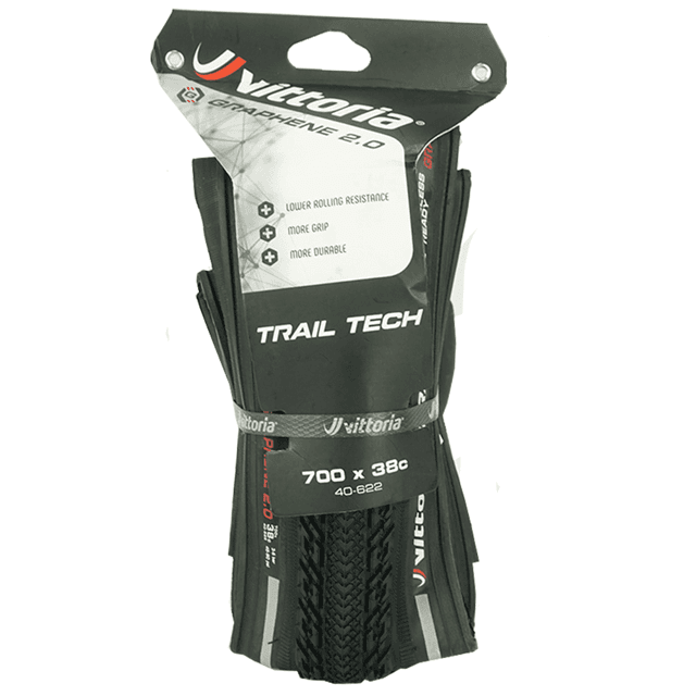 Pneumatico Bici Vittoria Adventure Trail 700x35c Fianco Riflettente - Nero