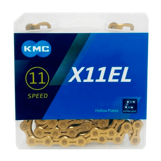 CORRENTE FINA KMC X11-EL TI GOLD P/ 11 VELOCIDADES