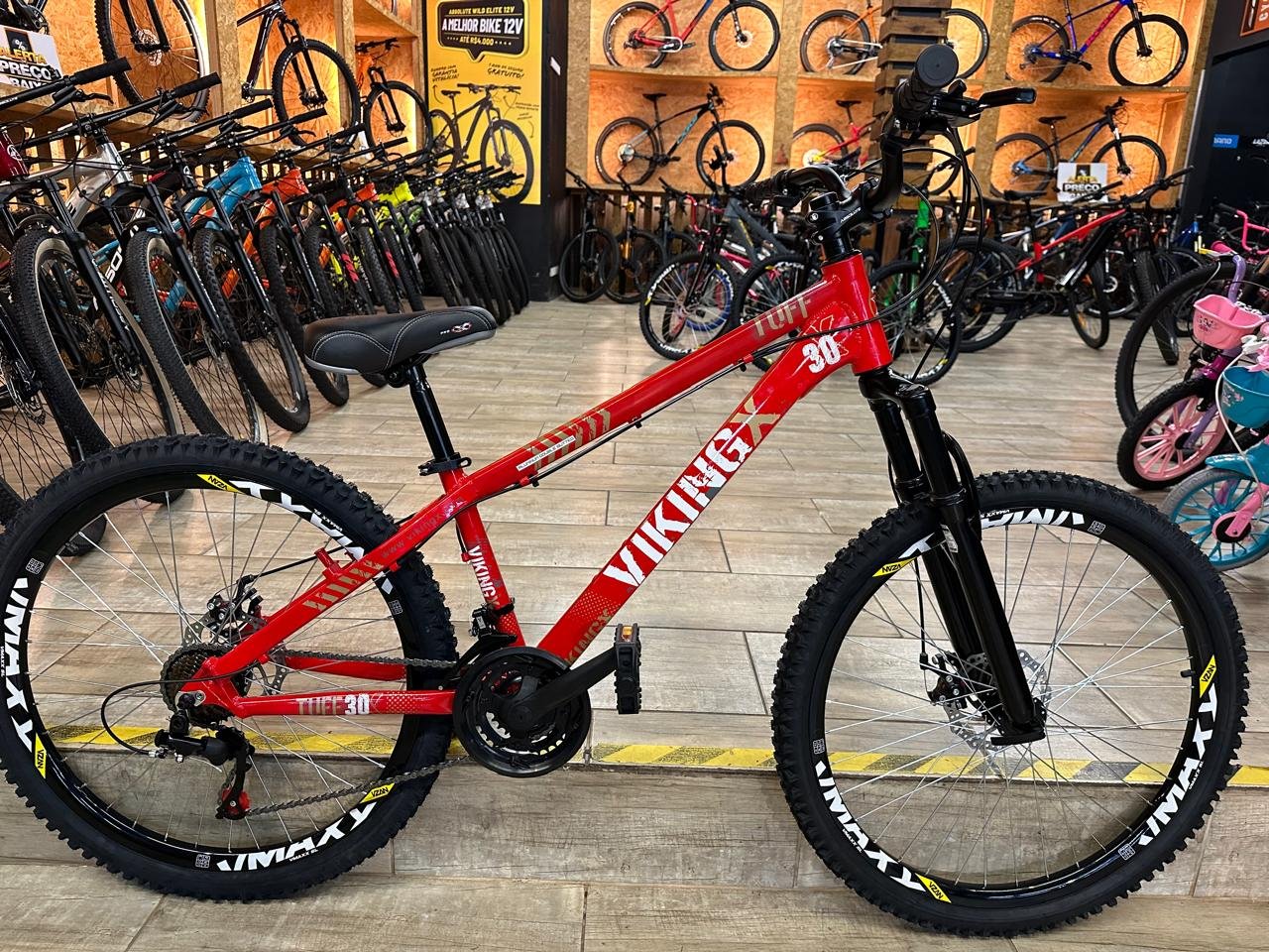 BICICLETA VIKING-X TUFF 30 21V C/ VMAXX - VERMELHA | Pedalokos