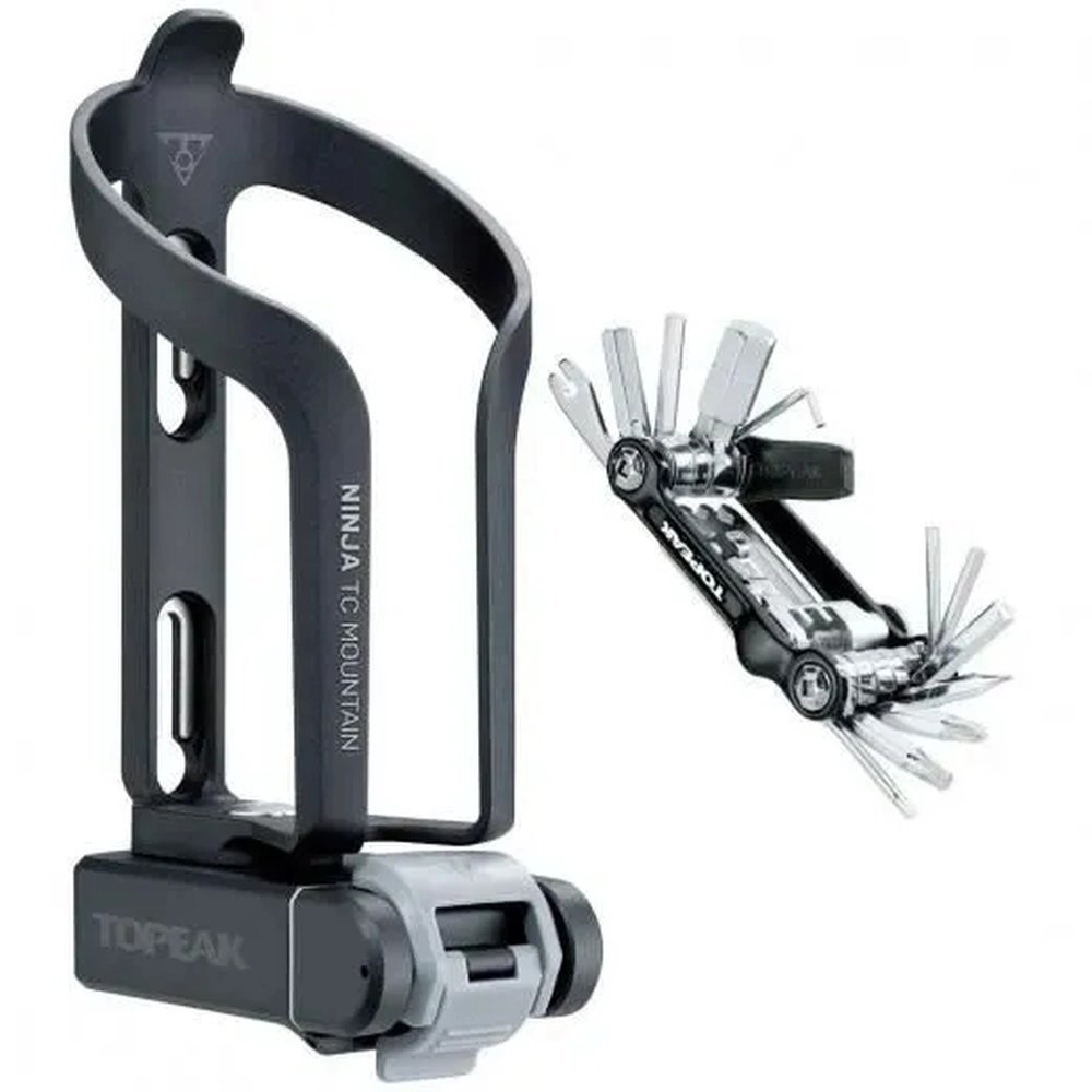 SUPORTE CARAMANHOLA TOPEAK NINJA TC MTB C/ CANIVETE | Pedalokos