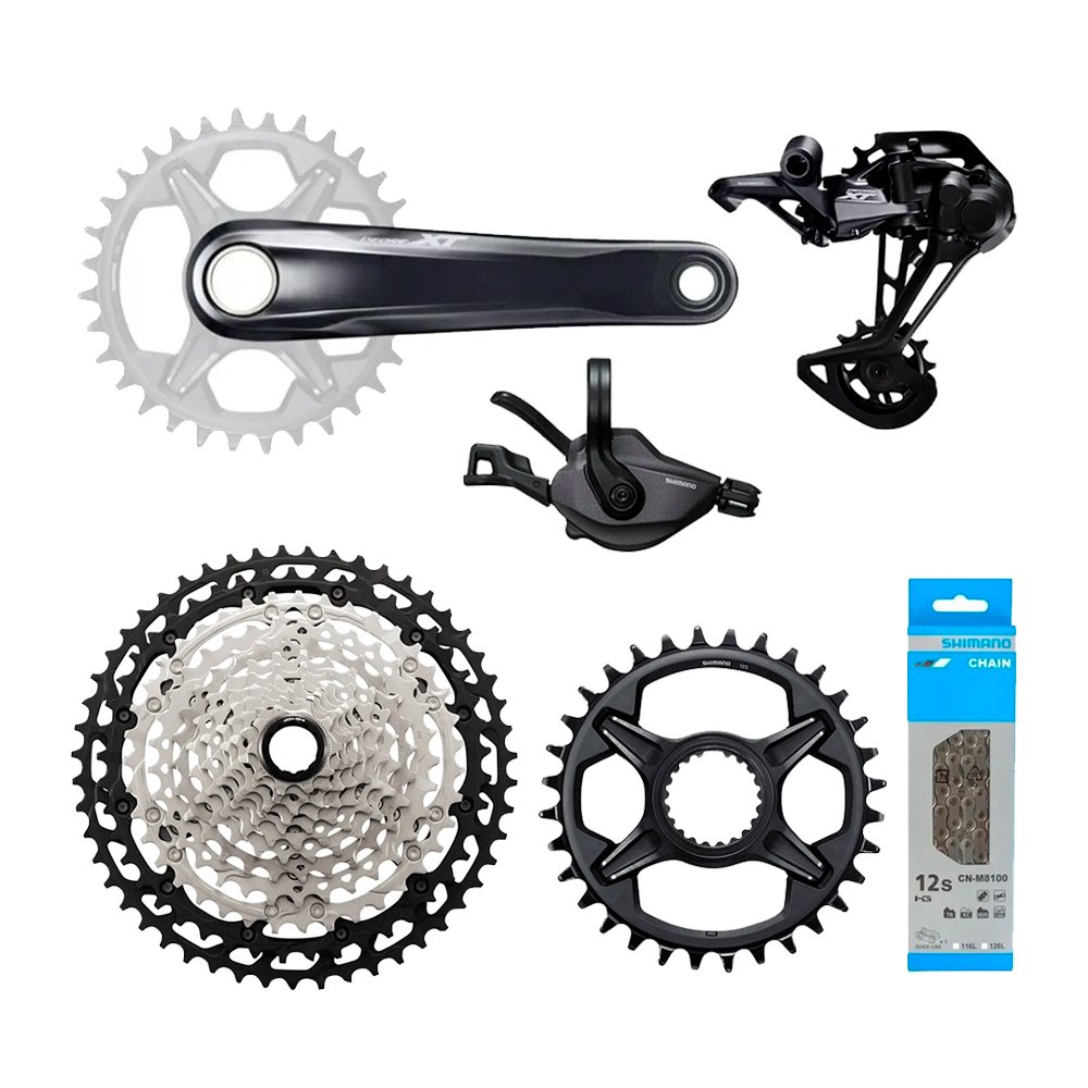KIT TRANSMISSÃO SHIMANO DEORE XT M8100 SINGLE 1X12V | Pedalokos