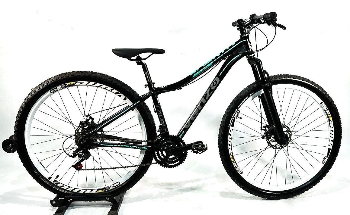 BICICLETA 29 VENZO LAURYN 21V DISC. (P-15) PRETO/AZUL | Pedalokos