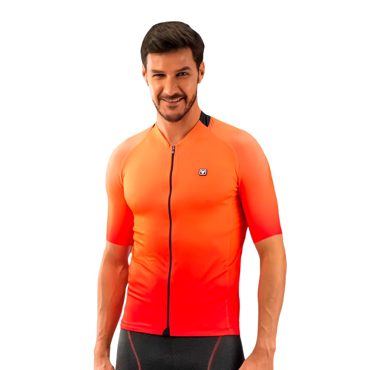 Men's Short Sleeve Cycling Jersey Fluo Orange – OTSO