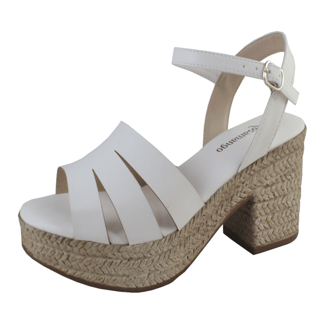 sandalia off white salto medio