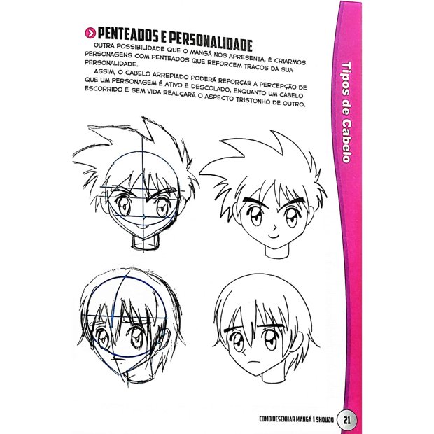 Como Desenhar CABELO Estilo Anime mangá 