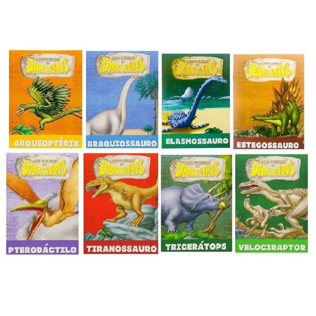 Livro Superkit Conhecendo os Dinossauros Editora Rideel - nivalmix