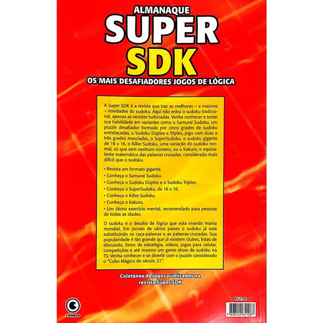 Almanaque Super Sdk: Os Mais Desafiadores Jogos De Lógica Sudoku + DE 170  JOGOS