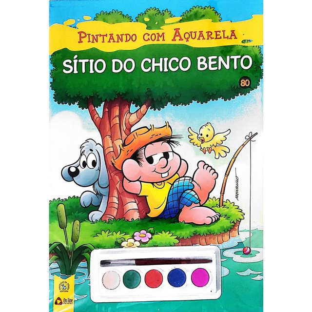 Turma Da Mônica Livro Para Pintar Com Aquarela - Chico Bento - SBS