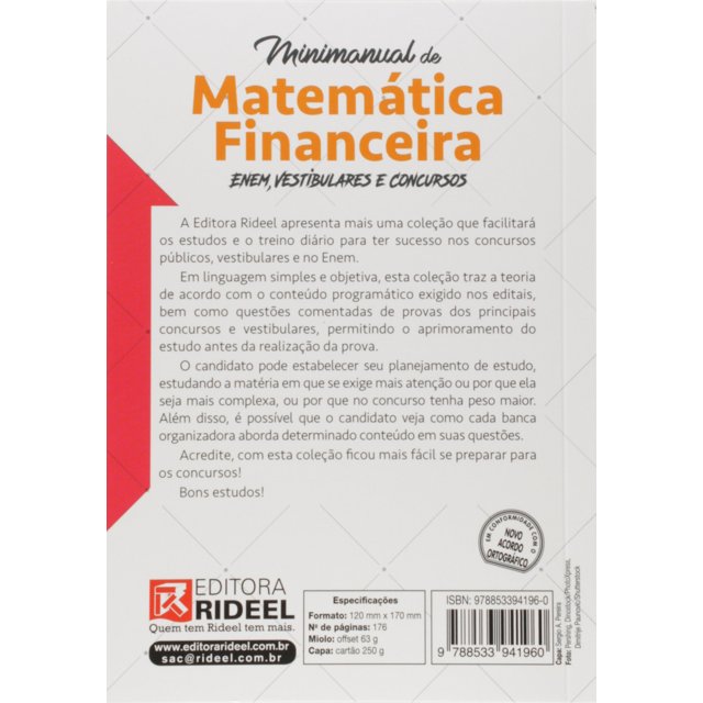 Minimanual de Matemática Financeira. Enem, Vestibulares e Concursos ...