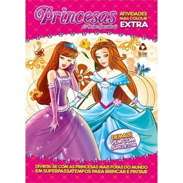  Princesas do Reino Encantado: Livro de Atividades Para