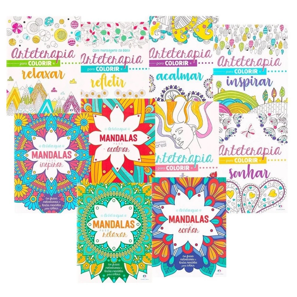 Kit Arteterapia - Mandalas para colorir - 4 livros