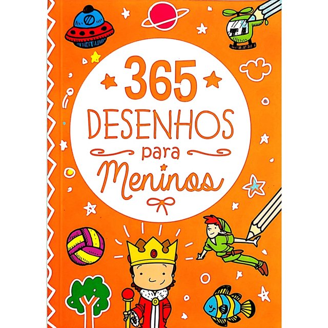 Livro 365 Desenhos Para Pintar Meninas e Meninos - Colorir Arteterapia 1  Desenho Por Dia