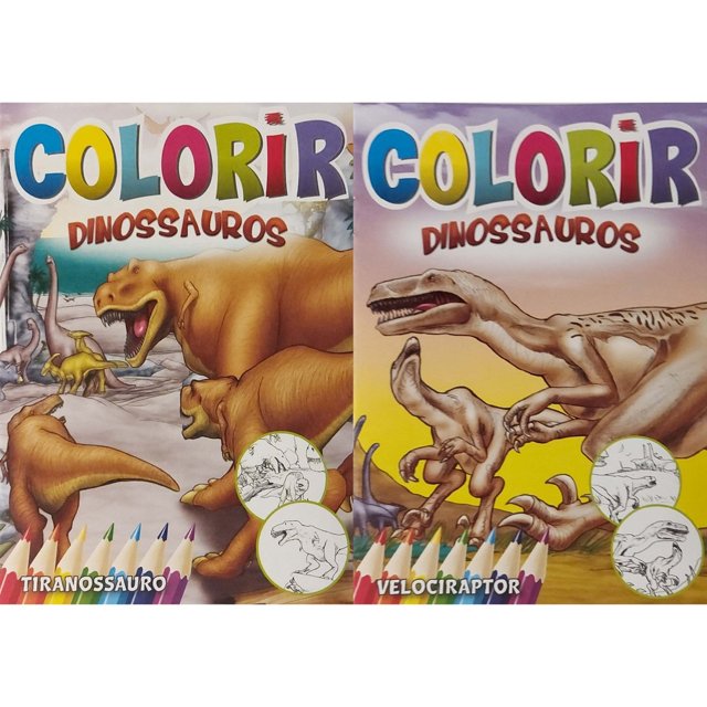 8 livros/conjunto bonito dinossauro para colorir livro para