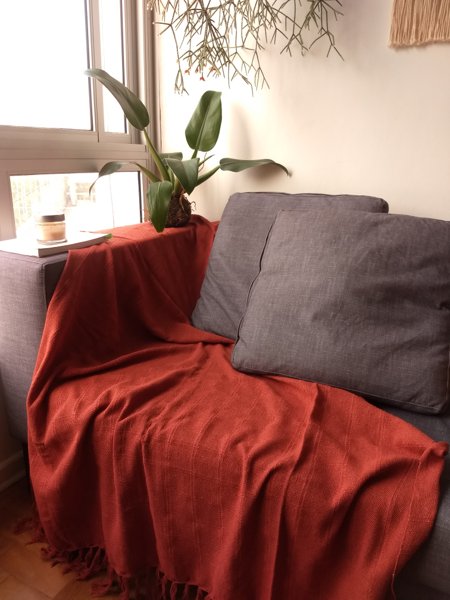 Manta sofá pequena - 1,20m x 1,80m