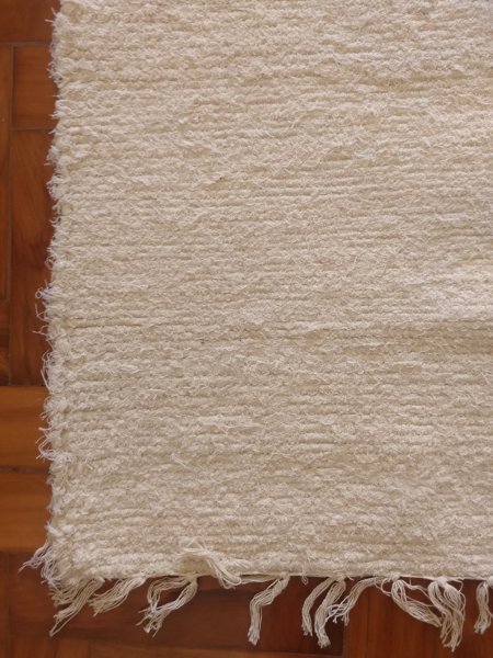 Beira cama em algodão cru felpudo - 80cm x 1,50m