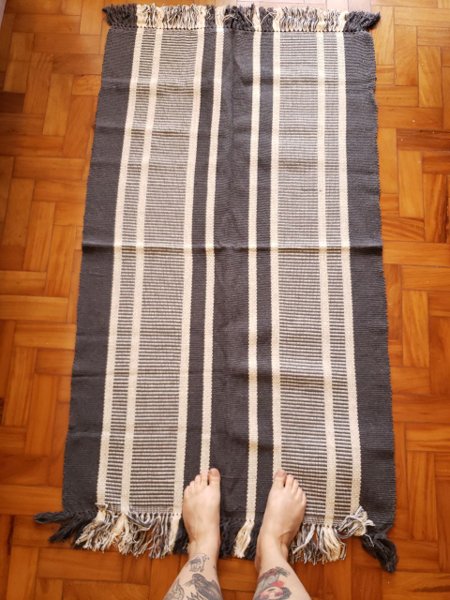 Beira cama listras em algodão -  80cm x 1,50m