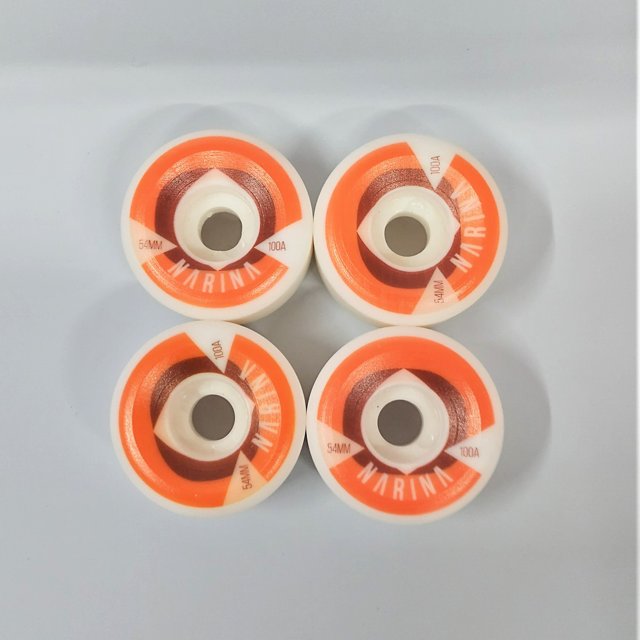 Roda para Skate Mentex 53mm Laranja ( jogo 4 rodas ) - Virtual Skate Shop