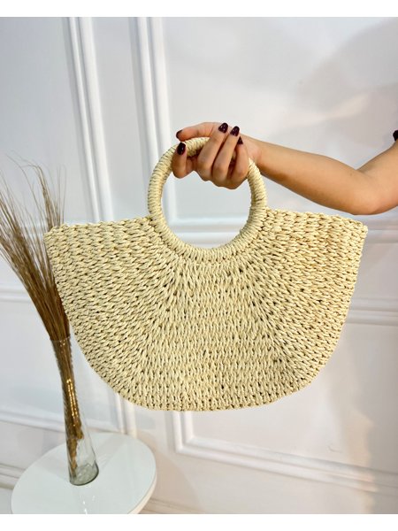 straw half moon bolsa