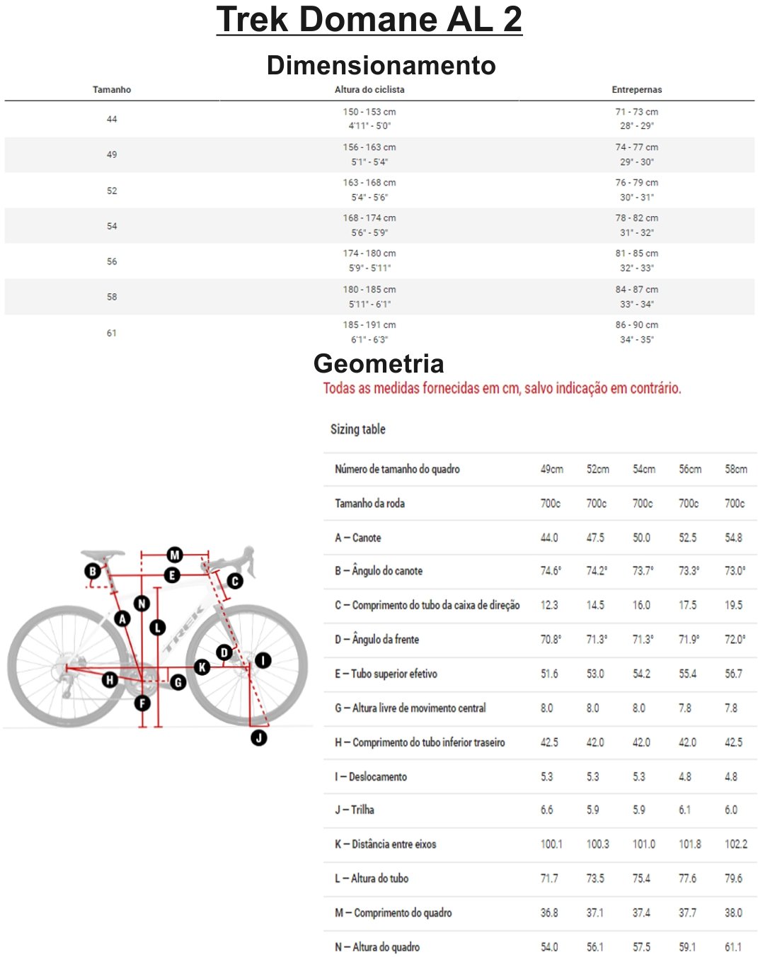 Bicicleta Trek Domane AL 2 4ª Geração Preta | Tech Team Bikes