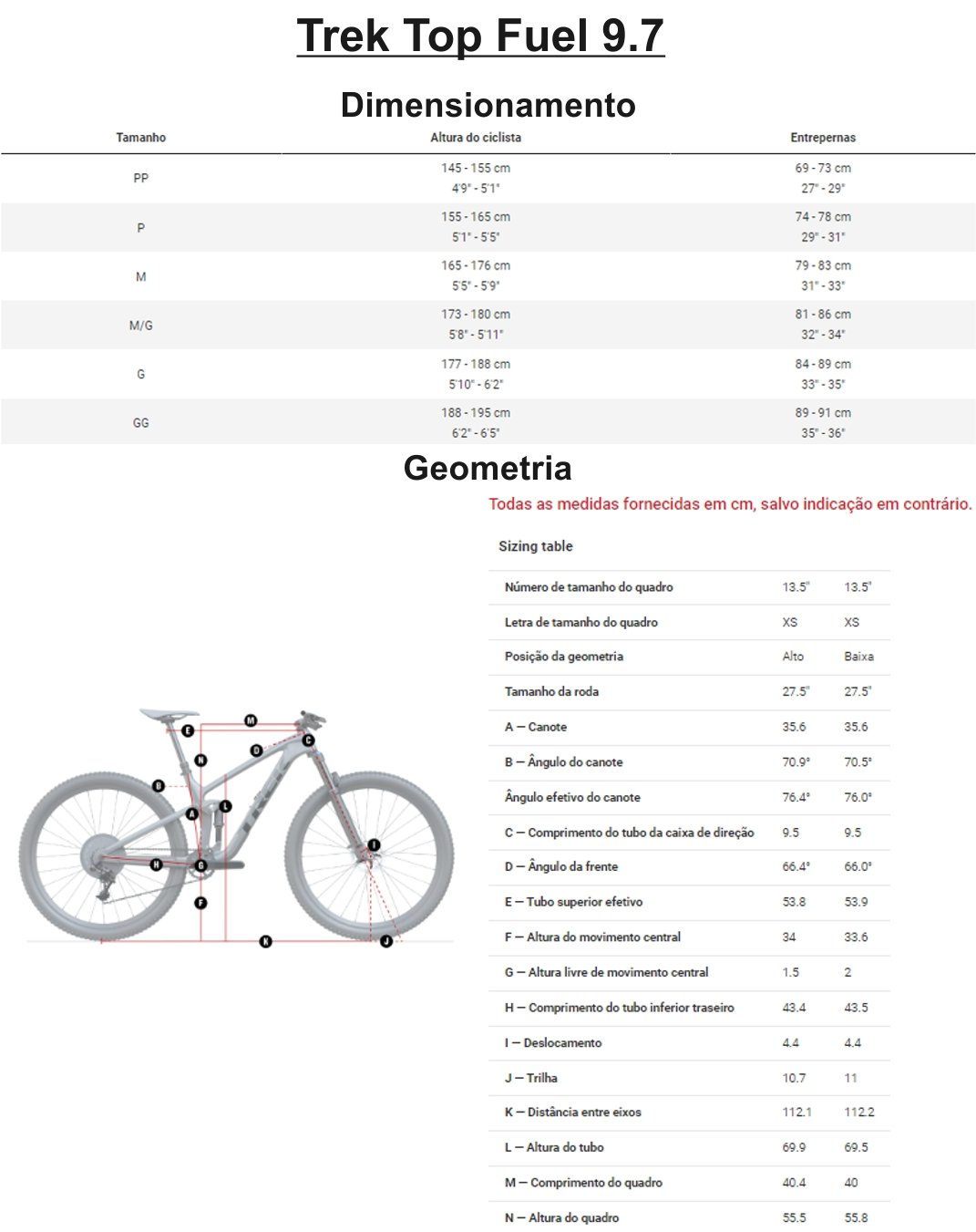 Bicicleta Trek Top Fuel 9.7 3ª Geração Preta | Tech Team Bikes