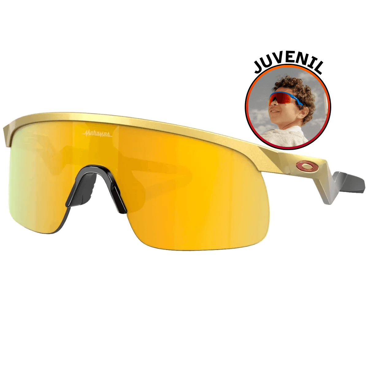 Óculos Oakley Resistor Youth Fit Gold Lente Prizm 24k - OO9010