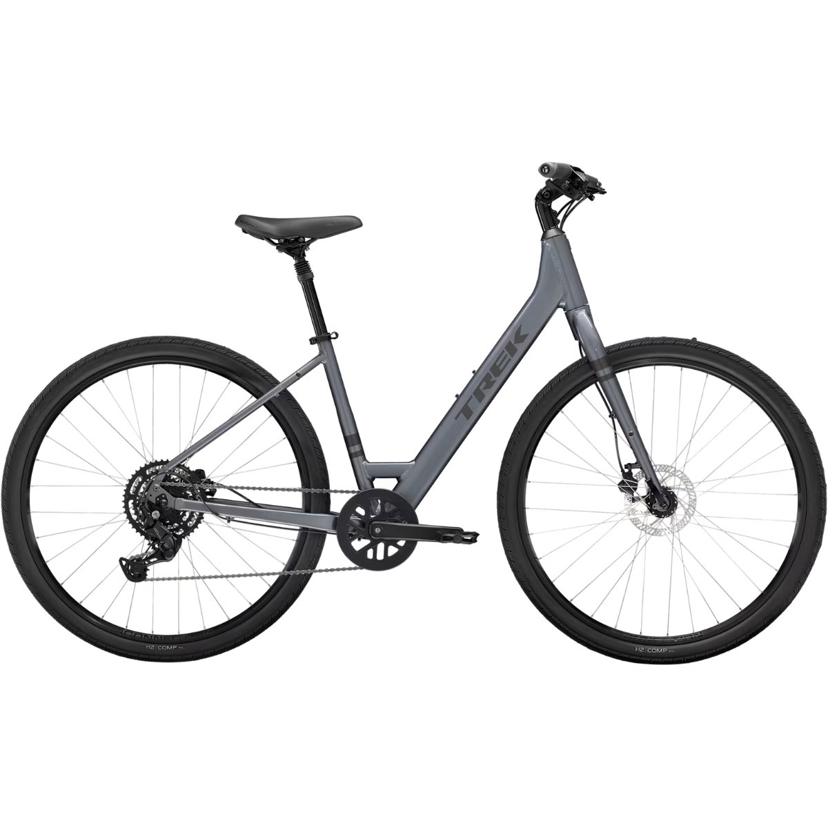 t2row Bicicleta Trek Verve 2 Lowstep 5ª Geração Cinza | Tech Team Bikes
