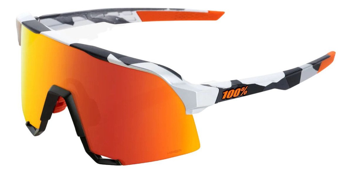 Occhiali Sportivi Lenti Specchio Occhiali Da Sole 100% S3 HiPER - Lenti Rosso Specchio Per Sport Occhiali Motocross S3