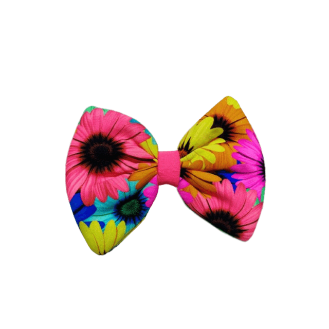Laço Gravata Margarida colorida com proteção UV 50