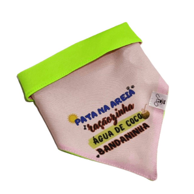 Bandana para pet Sublimada Pata na areia