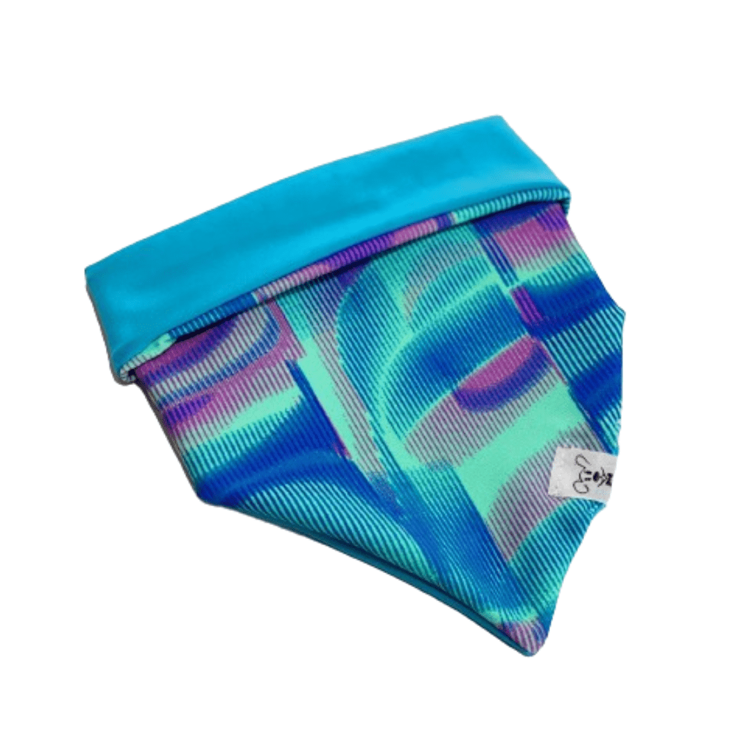 Bandana para pet Neon Azul Mesclado com proteção UV 50