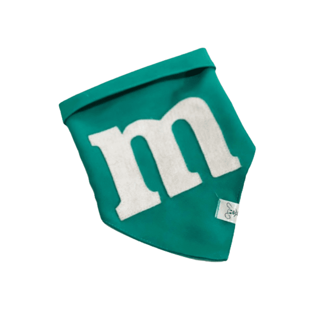 Bandana para pet M&M's verde luigi