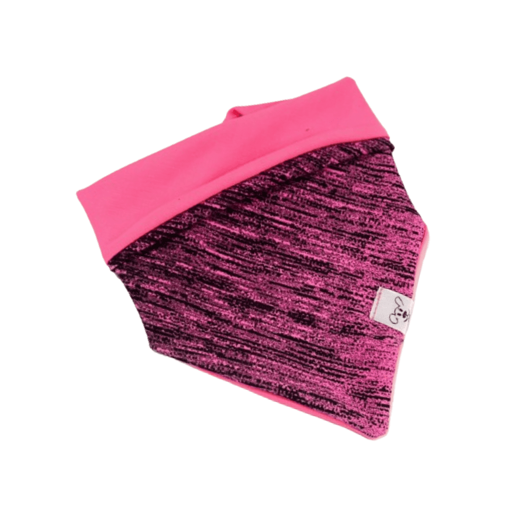 Bandana para pet Neon rosa com preto riscado com proteção UV 50