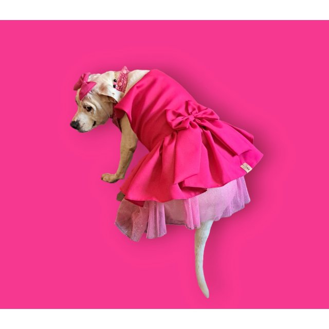 Vestido Barbie Pink com laço