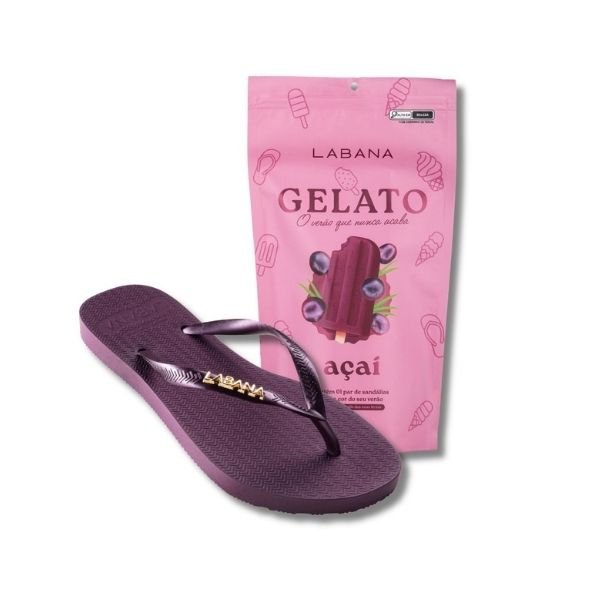 Sandália de dedo Gelato + Pin colecionável | Açai | LABANA