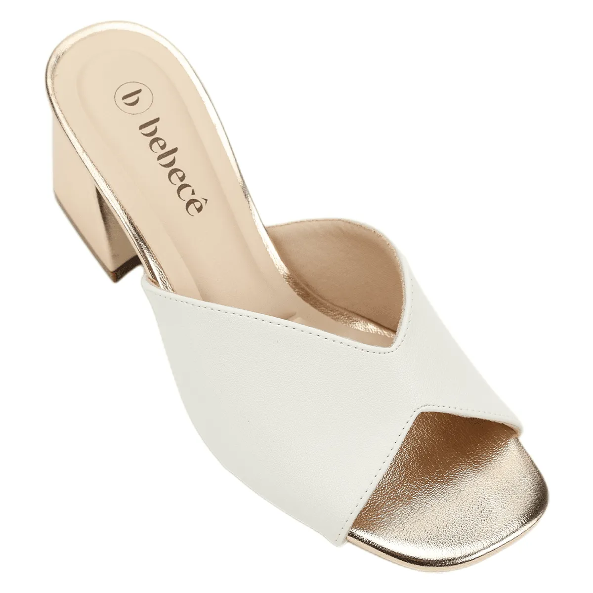 Tamanco Feminino Salto Grosso Bebecê T6030-126 Feira de Calçados