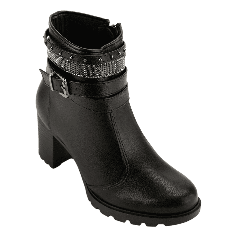 Bota Cano Curto Feminina Salto Grosso Moleca Feira de