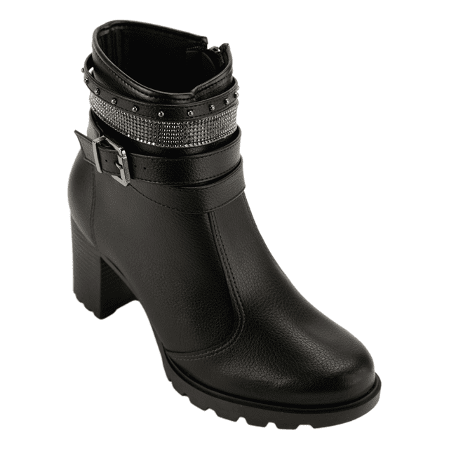 Bota Cano Curto Feminina Salto Grosso Moleca Feira de