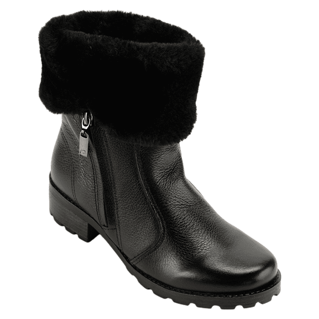 Bota Feminina Forrada Couro Pegada 281495 Feira de Calçados