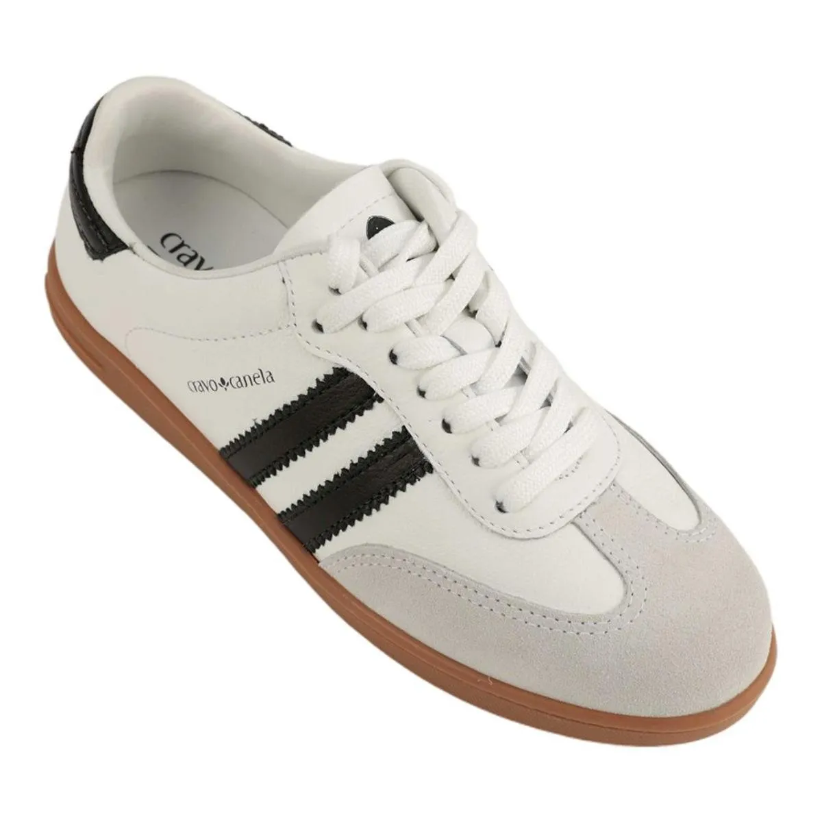 Tenis Esportivo Canela Tênis Casual Em Couro Cravo E Canela 1471CC