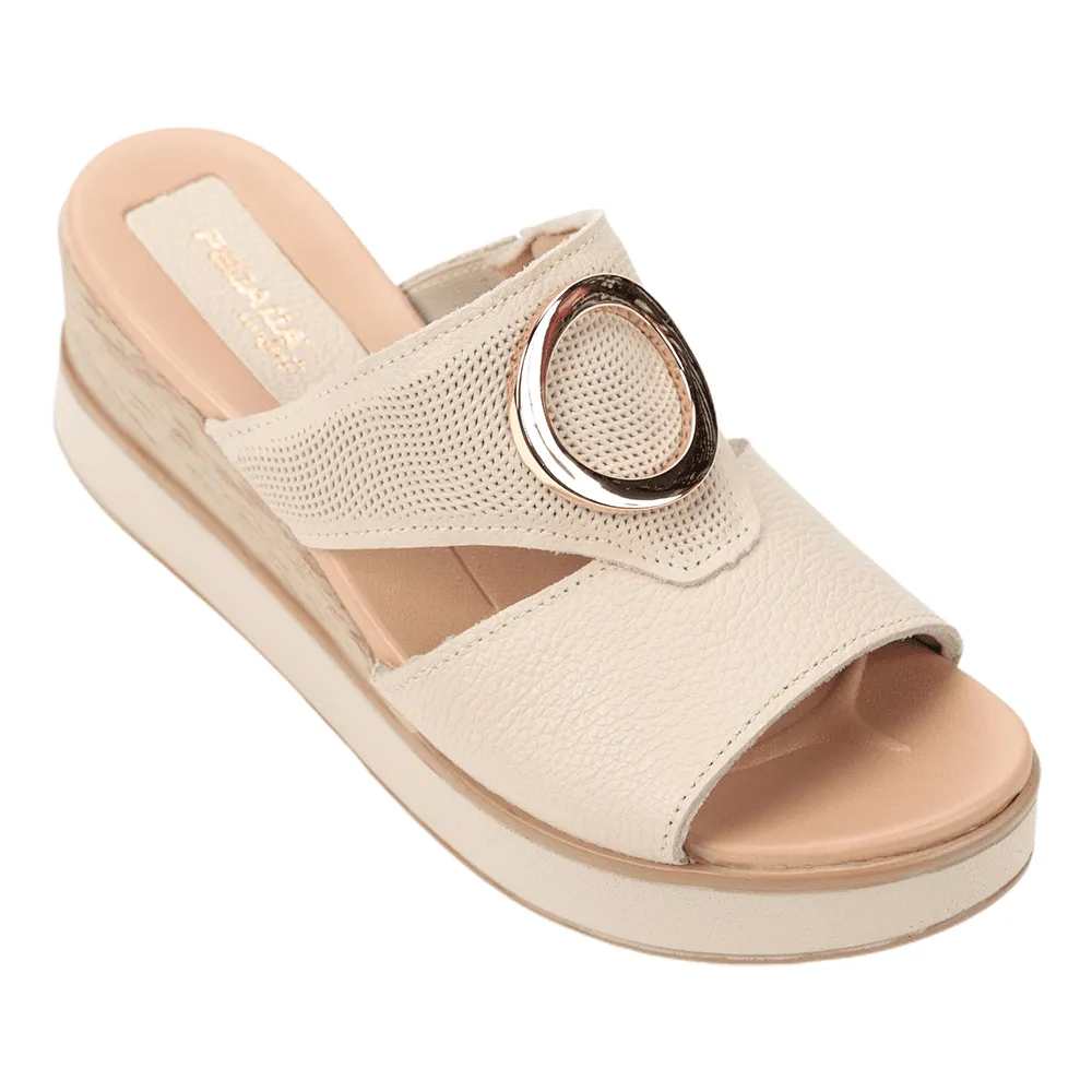 Tamanco Feminino Salto Anabela Pegada 234201-02 Feira de Calçados