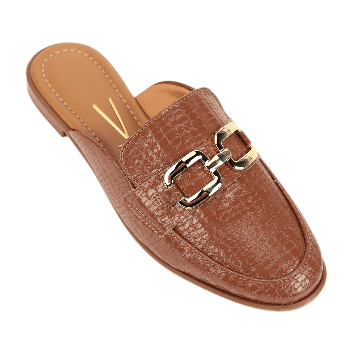 Mule Feminino Casual Croco Vizzano Feira de Calçados