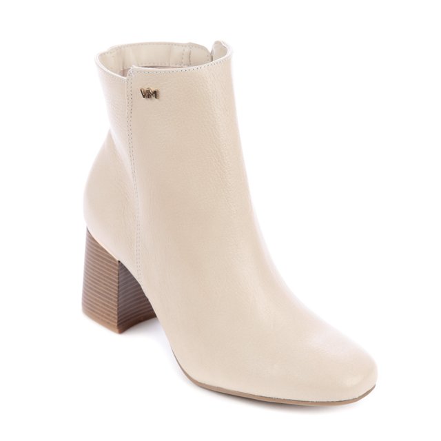 Bota Feminina Cano Curto em Couro Via Marte 21-7005 | Loja Online