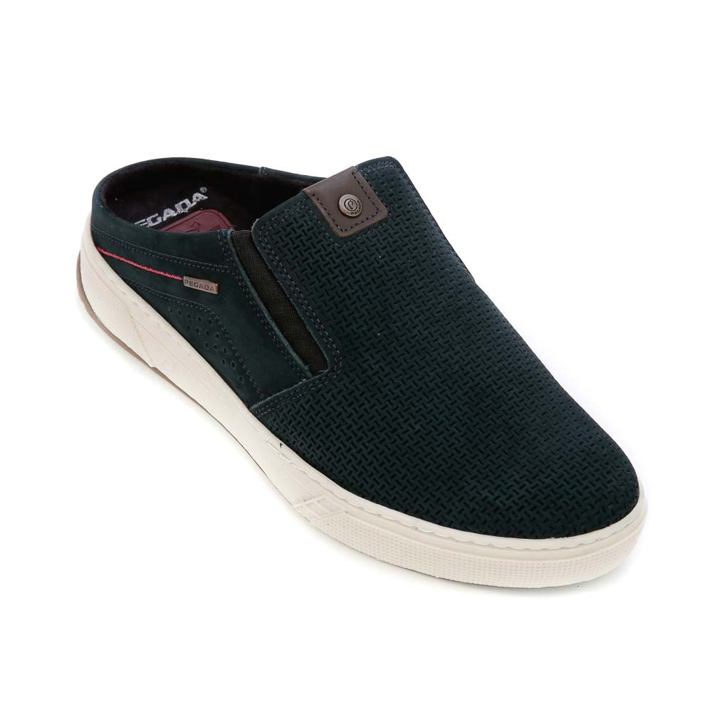 Pegada Mule Preto Masculino Slip On Mule Pegada Texturizado Preto
